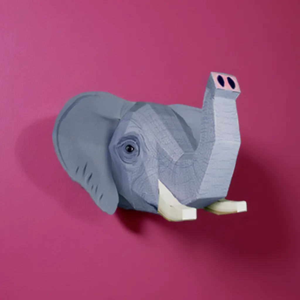 Cardboard-Elephant-Head