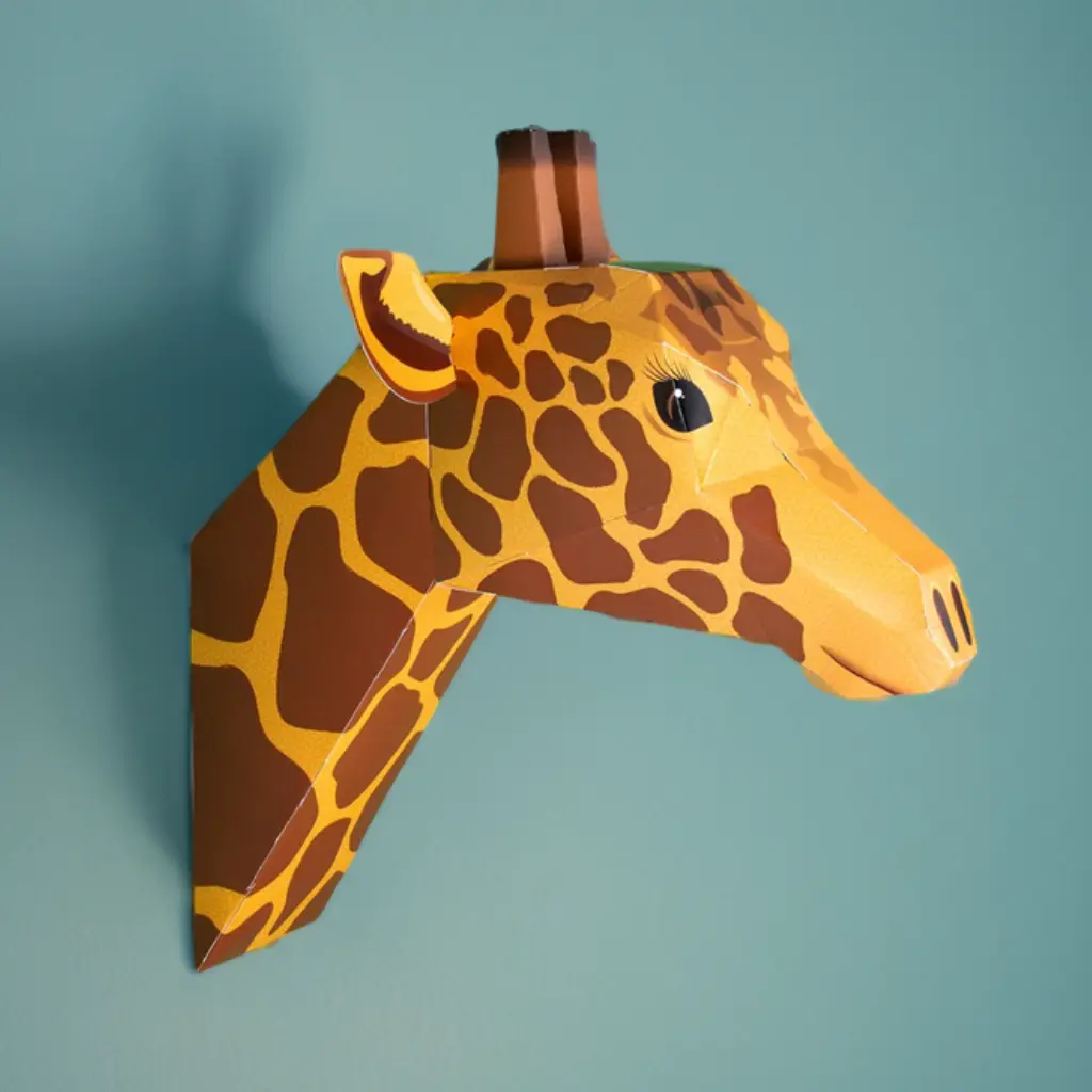 Cardboard-Giraffe-Head