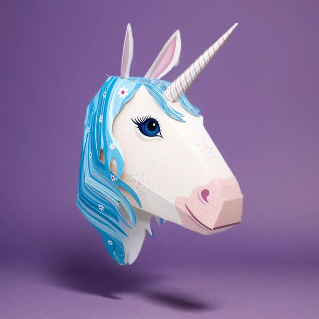 Cardboard-Magical-Unicorn-Head