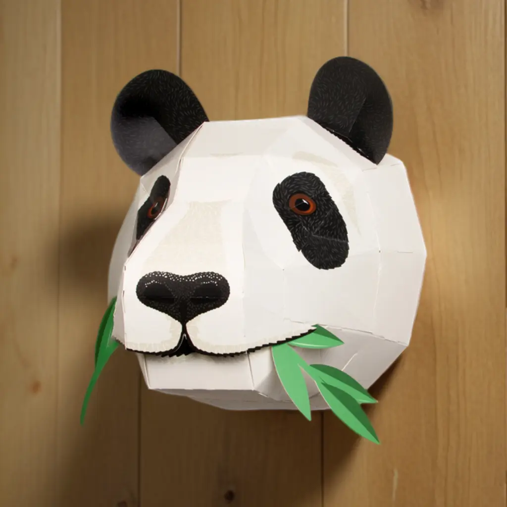 Cardboard-Panda-Head