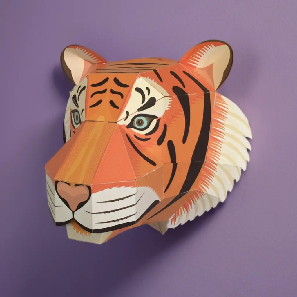 Cardboard-Tiger-Head