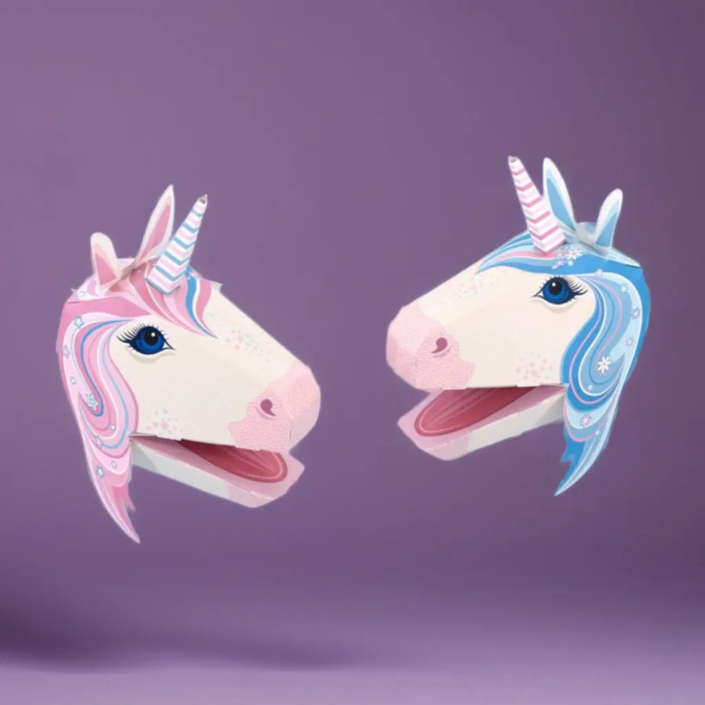 Cardboard-Unicorn-puppets